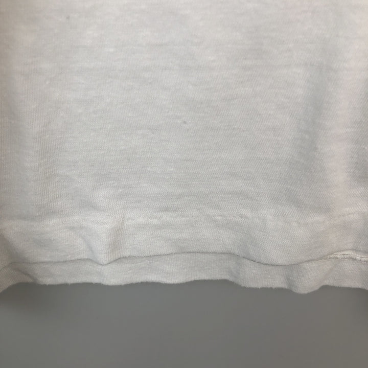 80'S Paramount Message Print T-Shirt, Made in USA, Men's XXL equivalent, Vintage polyester white type Vintage Second Hand
