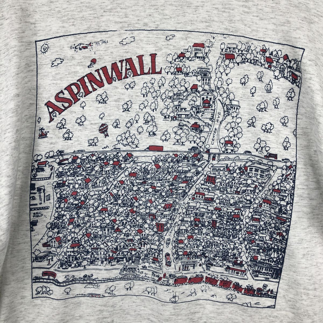 Printed T-shirt, men's size XL unclear pale white type Vintage Second Hand