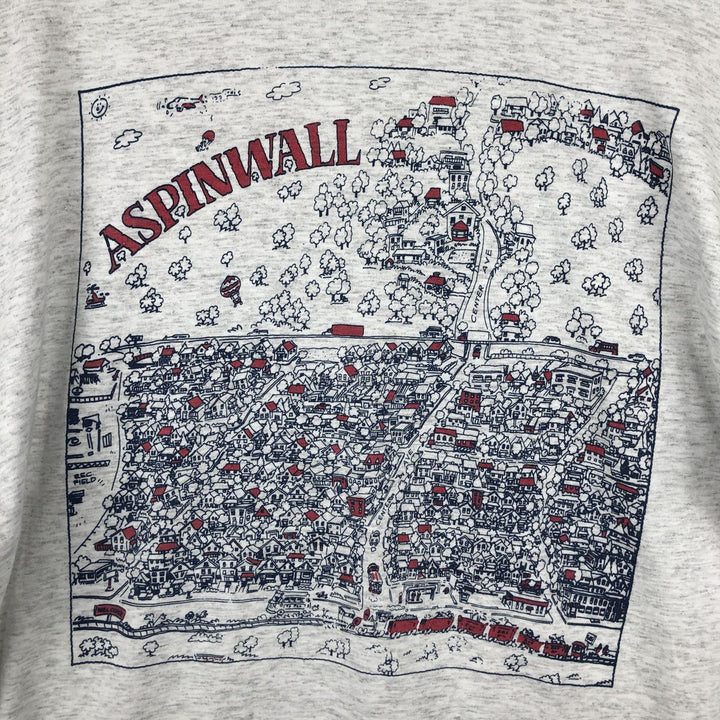 Printed T-shirt, men's size XL unclear pale white type Vintage Second Hand