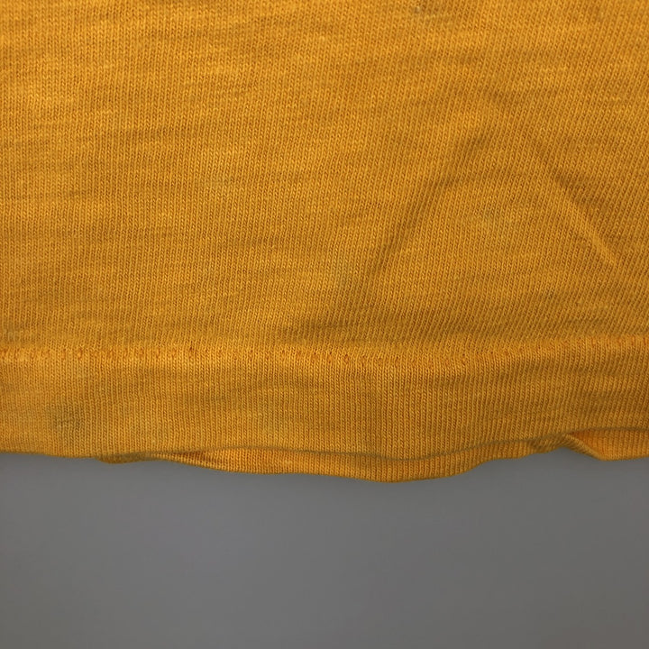 Hanes BEEFY-T Printed T-Shirt, Made in USA, Men's Size L (approx.) cotton yellow type Vintage Second Hand