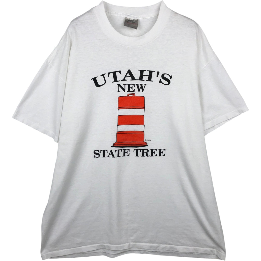 90's ONEITA POWER cotton white type Vintage Second Hand