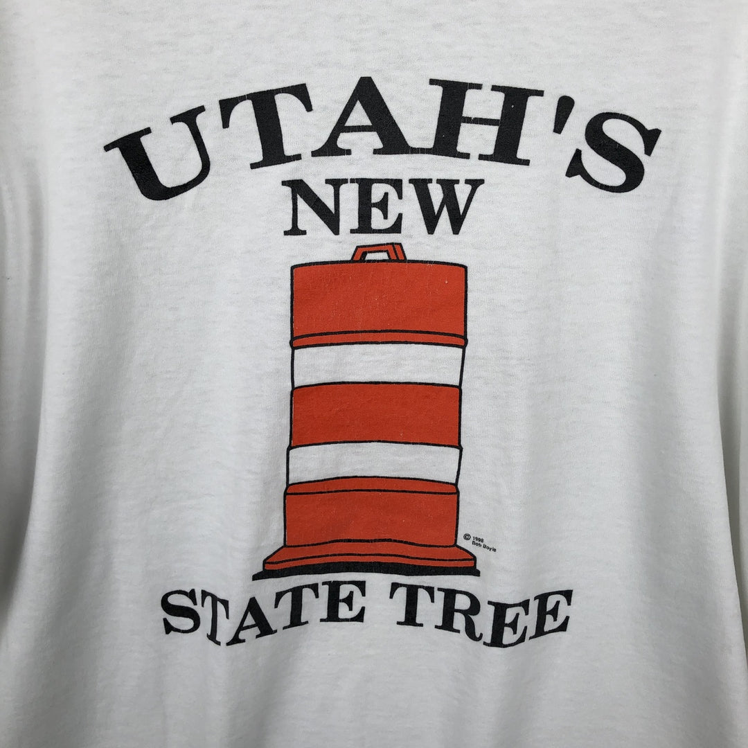 90's ONEITA POWER cotton white type Vintage Second Hand