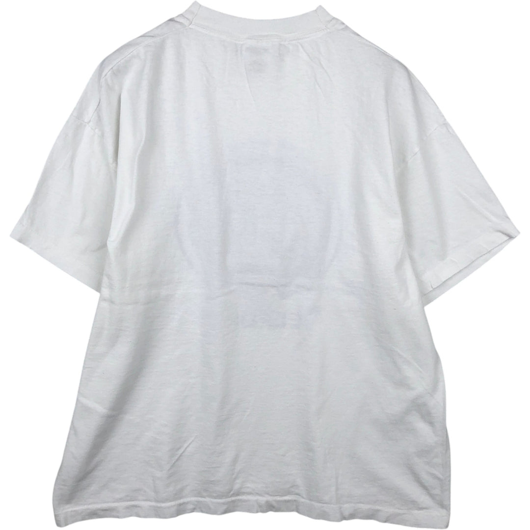 90'S Screen Stars Fruit of the Loom Print T-Shirt, Made in USA, Men's XL equivalent, Vintage cotton white type Vintage Second Hand