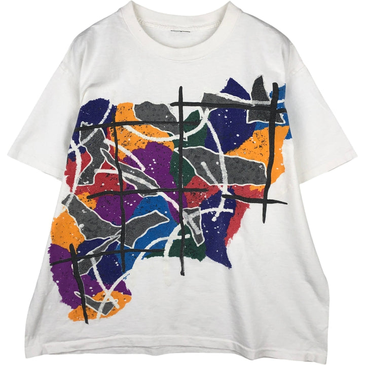 Printed T-shirt, men's size XL unclear white type Vintage Second Hand