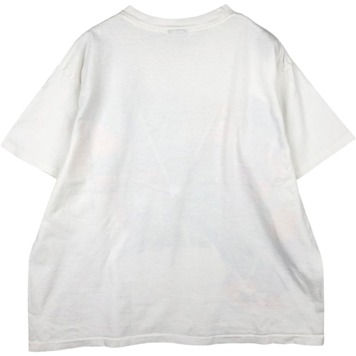 Printed T-shirt, men's size XL unclear white type Vintage Second Hand