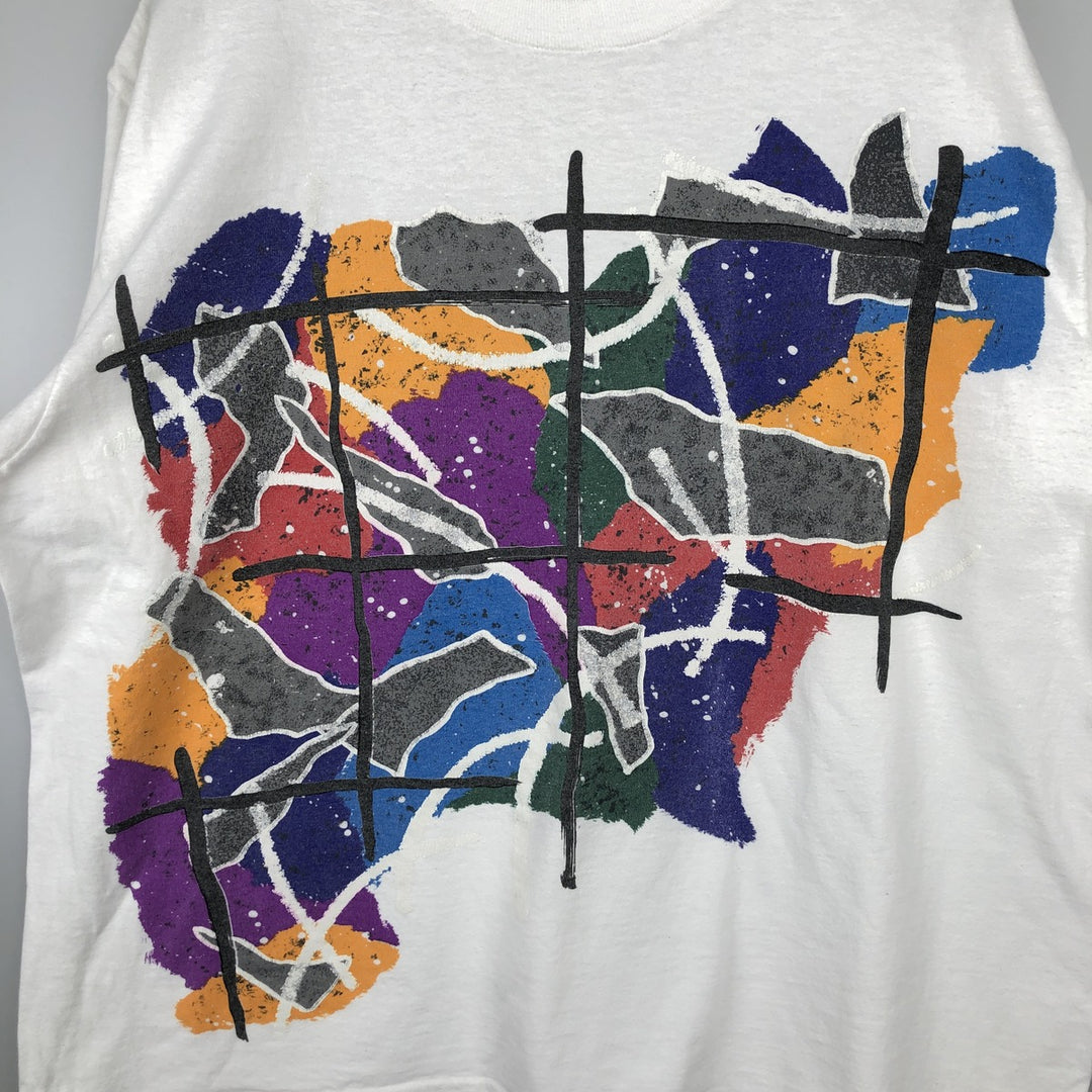 Printed T-shirt, men's size XL unclear white type Vintage Second Hand