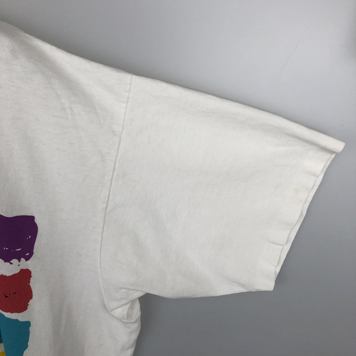 90'S Jacques Moret Art T-Shirt, Made in USA, Men's XL equivalent, Vintage cotton white type Vintage Second Hand