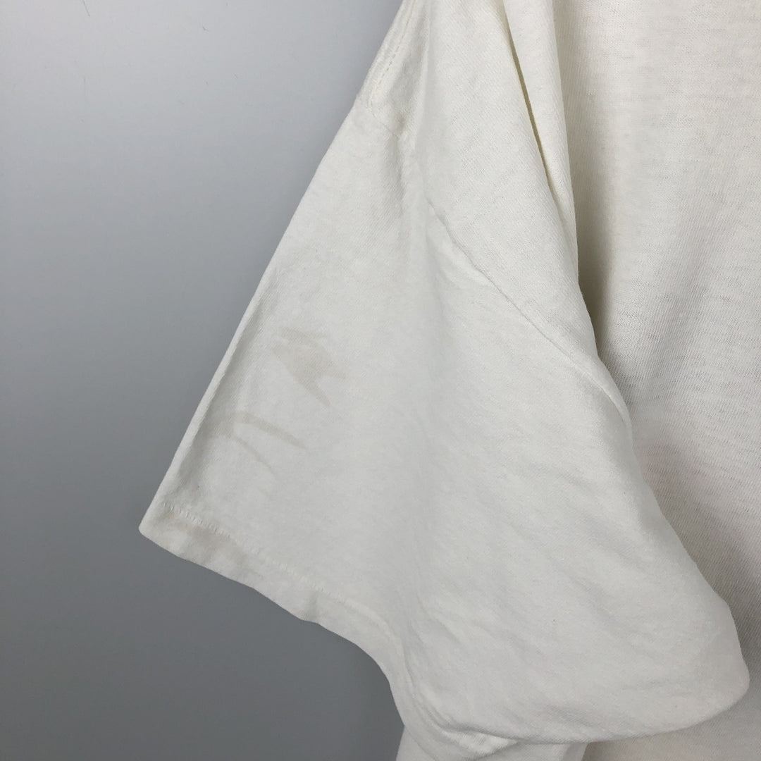 90'S Jacques Moret Art T-Shirt, Made in USA, Men's XL equivalent, Vintage cotton white type Vintage Second Hand