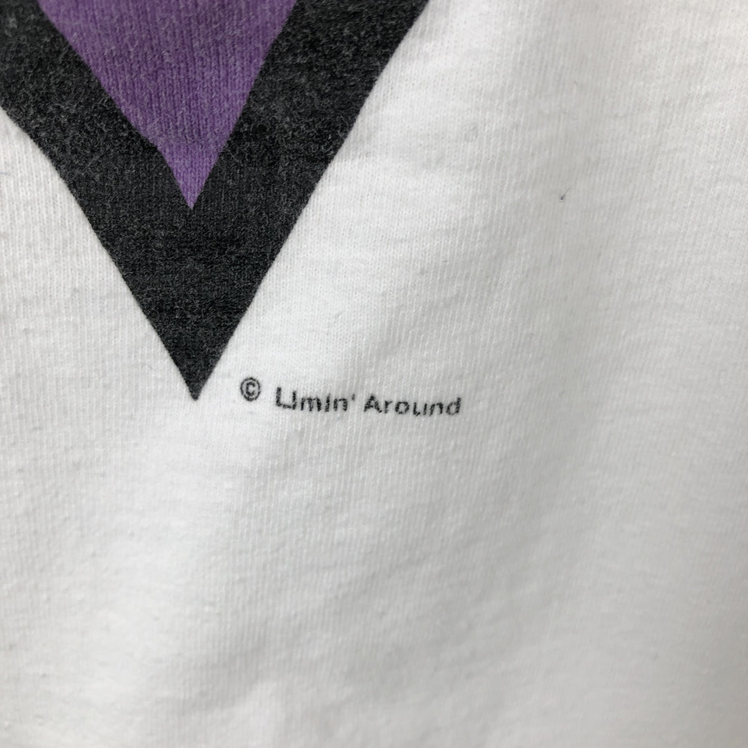 LIMIN'AROUND Art T-Shirt, Made in USA, Men's XL equivalent, Vintage. cotton white type Vintage Second Hand