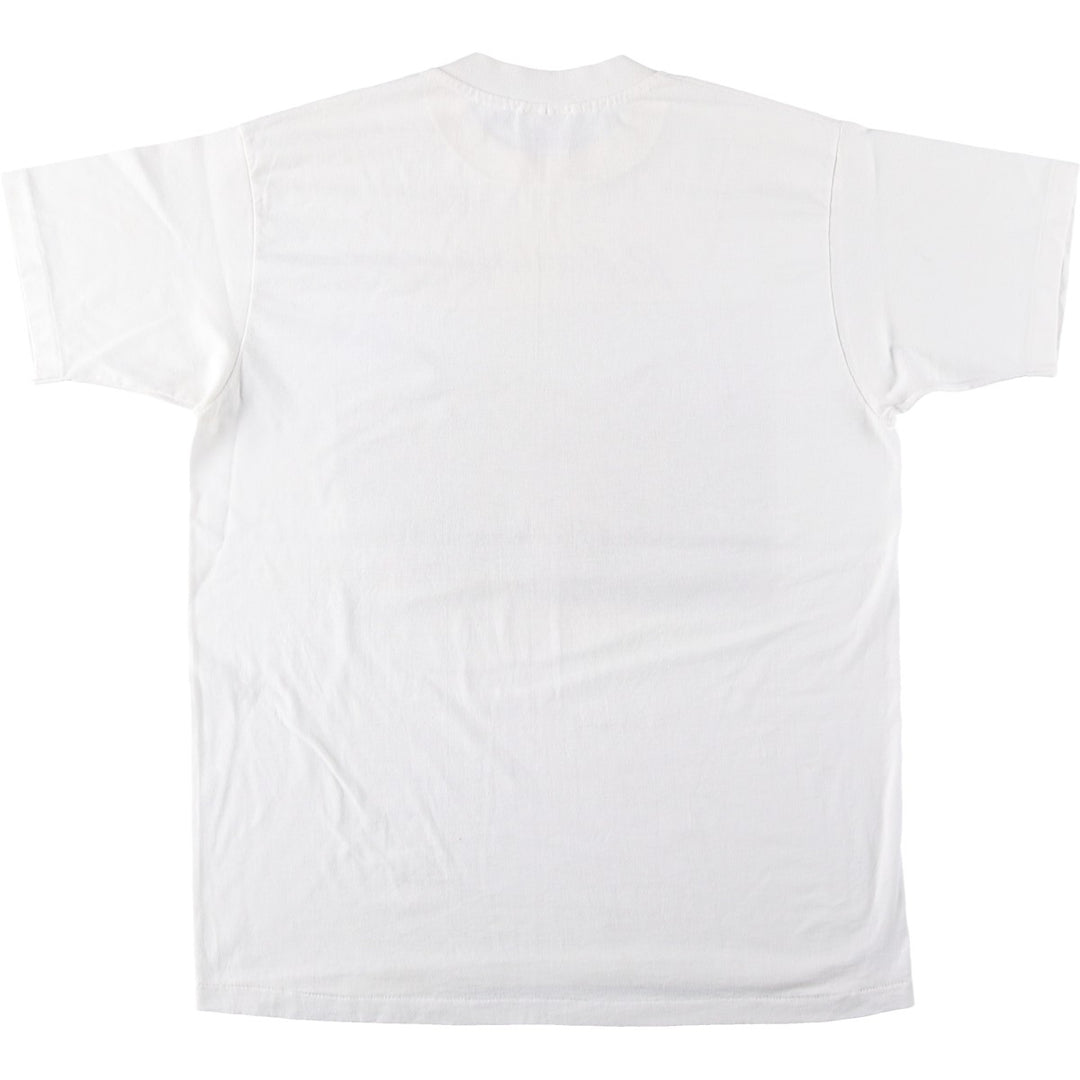 90'S Hanes Fifty-Fifty Blue Tag Photo T-Shirt, Made in USA, Men's Size L (approx.), Vintage cotton white type Vintage Second Hand