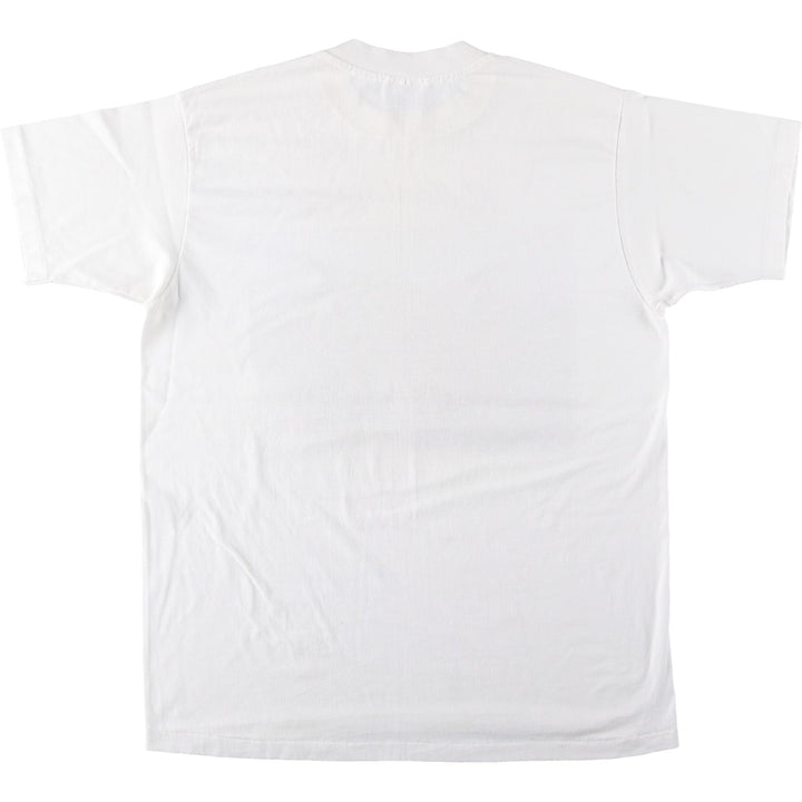 90'S Hanes Fifty-Fifty Blue Tag Photo T-Shirt, Made in USA, Men's Size L (approx.), Vintage cotton white type Vintage Second Hand
