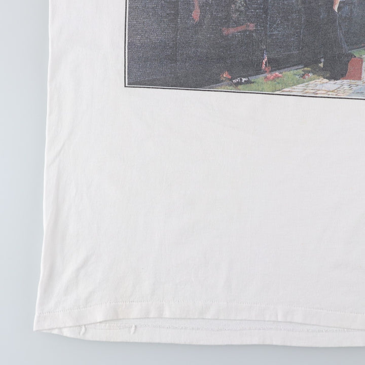 90'S Hanes Fifty-Fifty Blue Tag Photo T-Shirt, Made in USA, Men's Size L (approx.), Vintage cotton white type Vintage Second Hand