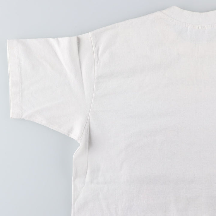 90'S Hanes Fifty-Fifty Blue Tag Photo T-Shirt, Made in USA, Men's Size L (approx.), Vintage cotton white type Vintage Second Hand
