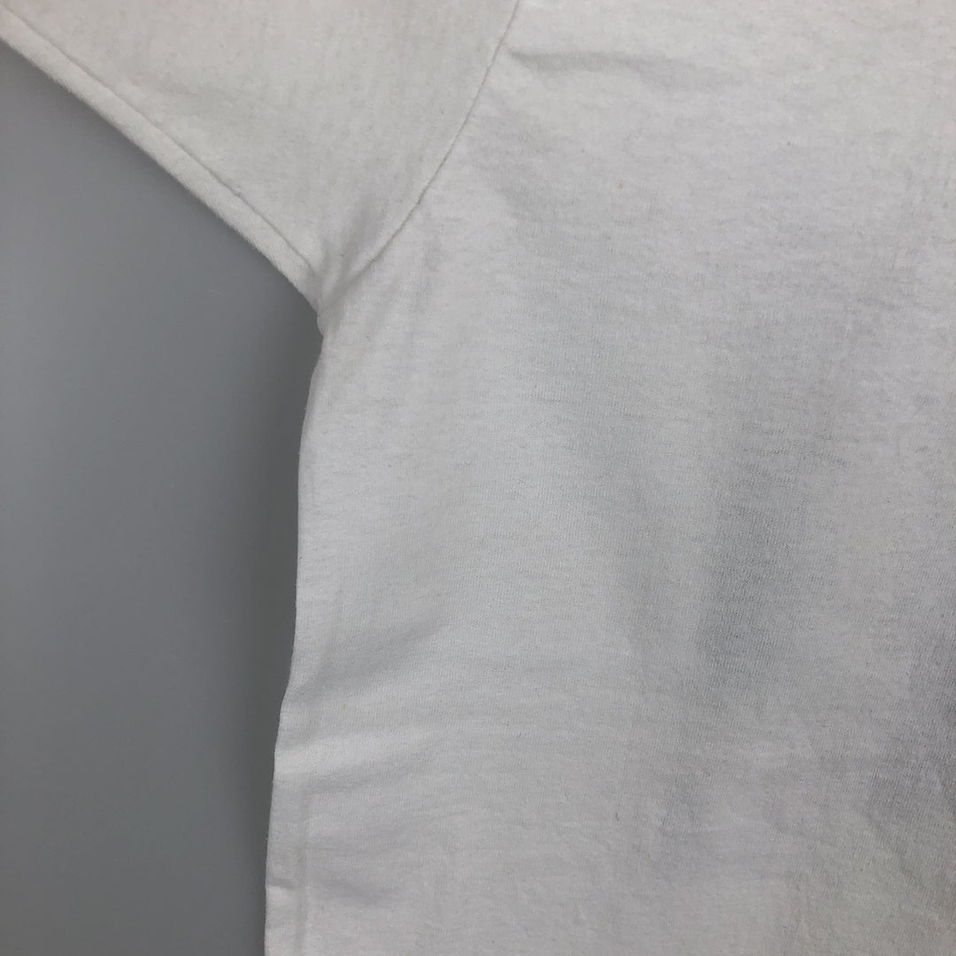 90'S Hanes Fifty-Fifty Blue Tag Photo T-Shirt, Made in USA, Men's Size L (approx.), Vintage cotton white type Vintage Second Hand