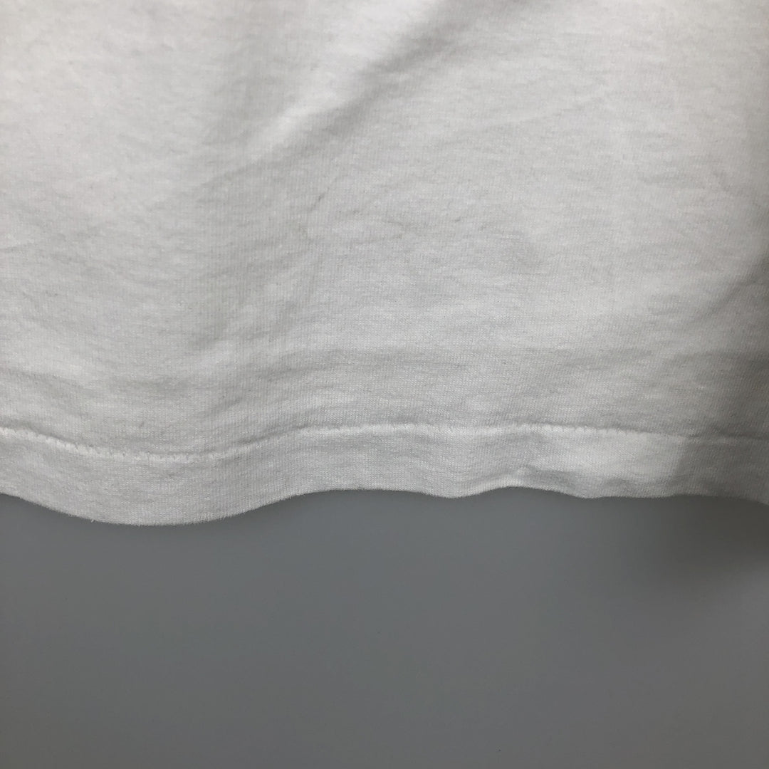 90'S Hanes Fifty-Fifty Blue Tag Photo T-Shirt, Made in USA, Men's Size L (approx.), Vintage cotton white type Vintage Second Hand