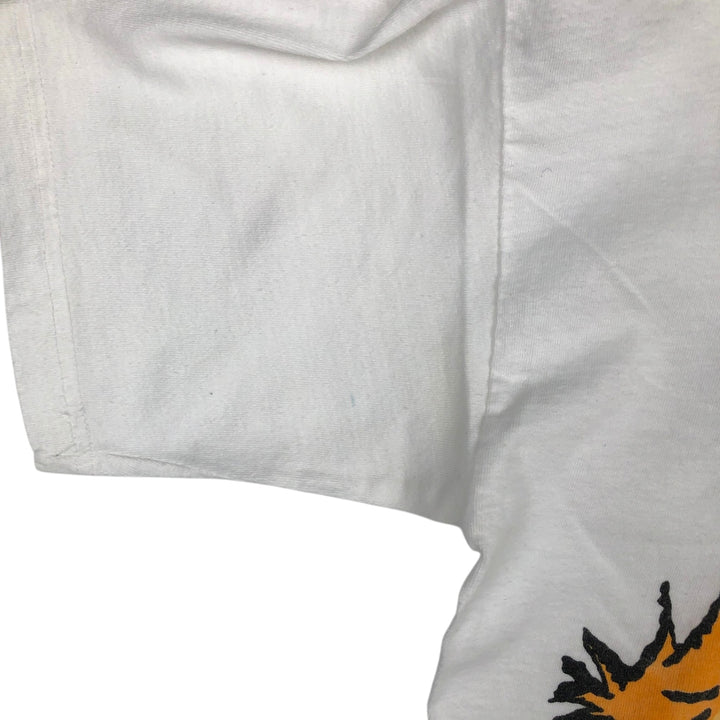 Calvin and Hobbes character print T-shirt, men's size M. unclear white type Vintage Second Hand