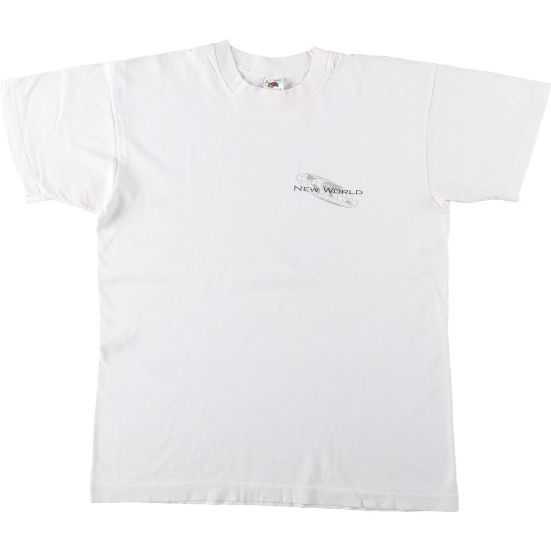 Vintage 90'S Fruit of the Loom photo T-shirt, Made in USA, Men's Size L cotton white type Vintage Second Hand