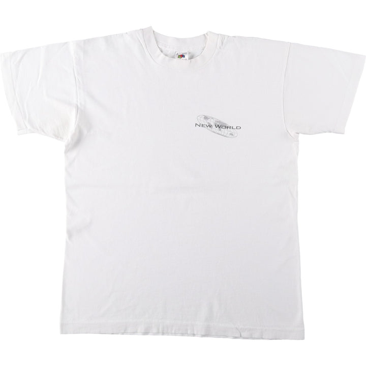 Vintage 90'S Fruit of the Loom photo T-shirt, Made in USA, Men's Size L cotton white type Vintage Second Hand