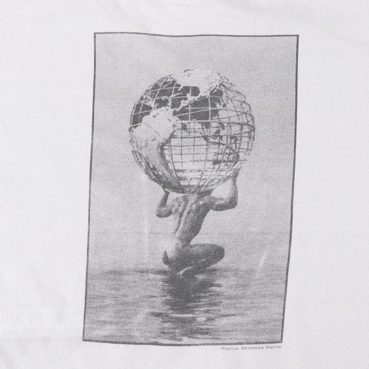 Vintage 90'S Fruit of the Loom photo T-shirt, Made in USA, Men's Size L cotton white type Vintage Second Hand