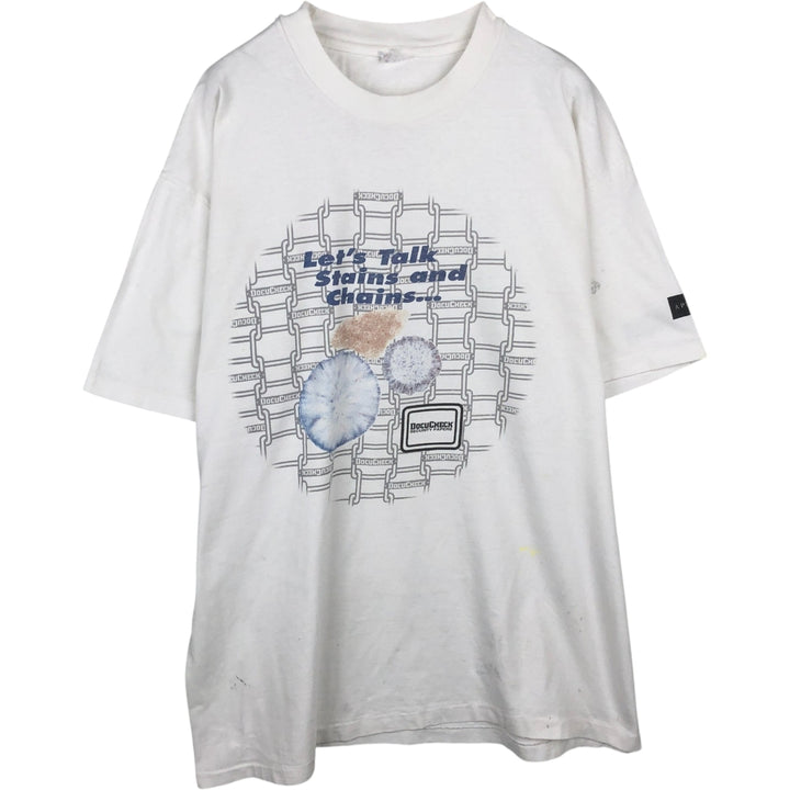 Printed T-shirt, men's size XL unclear white type Vintage Second Hand