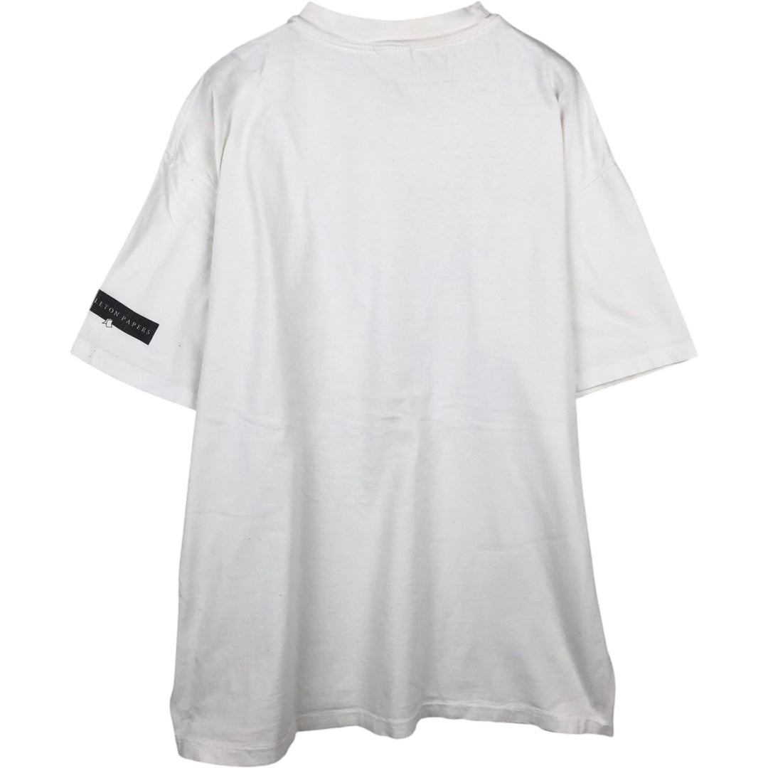 Printed T-shirt, men's size XL unclear white type Vintage Second Hand