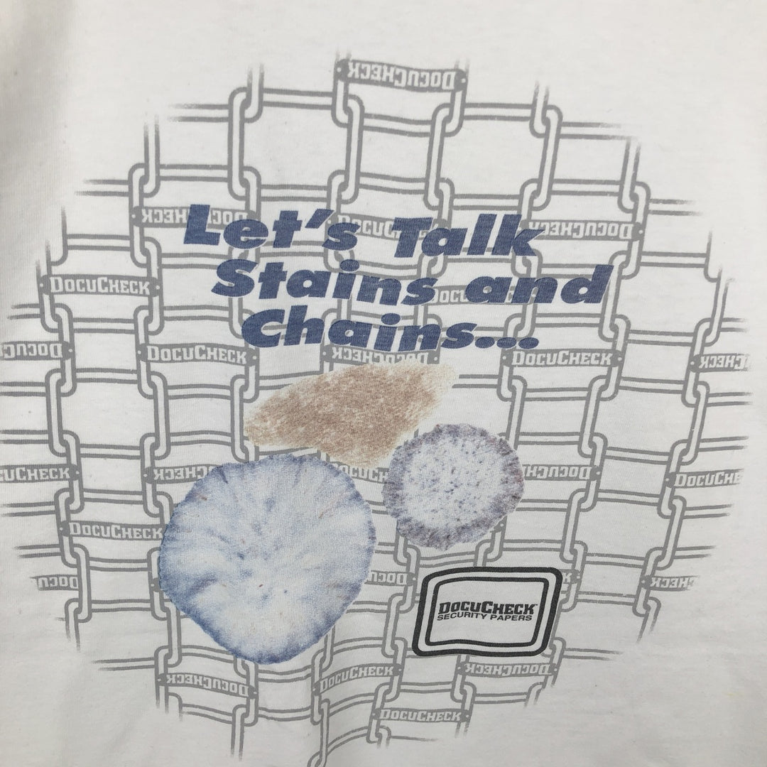 Printed T-shirt, men's size XL unclear white type Vintage Second Hand