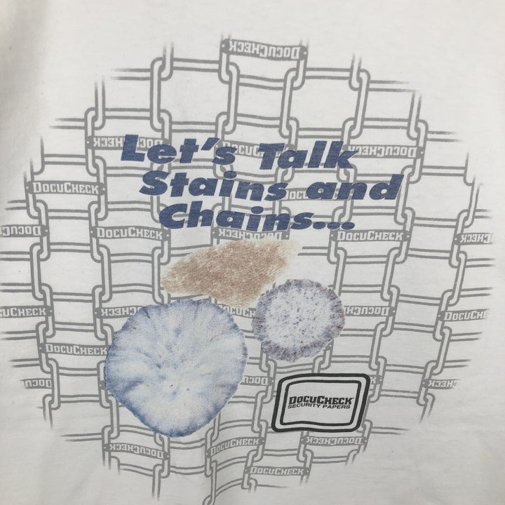 Printed T-shirt, men's size XL unclear white type Vintage Second Hand