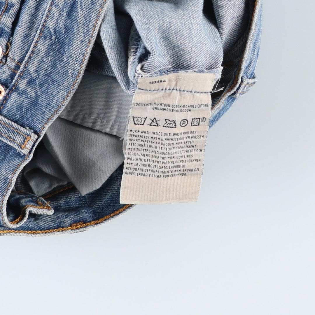 2000'S Levi's 00501-0114 Euro Model Straight Denim Pants, Men's W30 (approx.) cotton blue type Vintage Second Hand