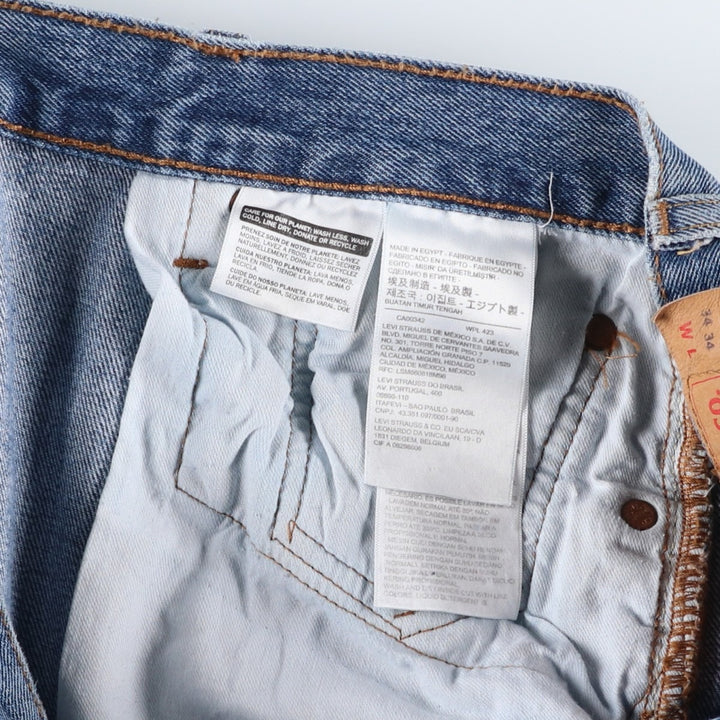 Levi's 501 straight denim pants for men, size W34 cotton blue type Vintage Second Hand