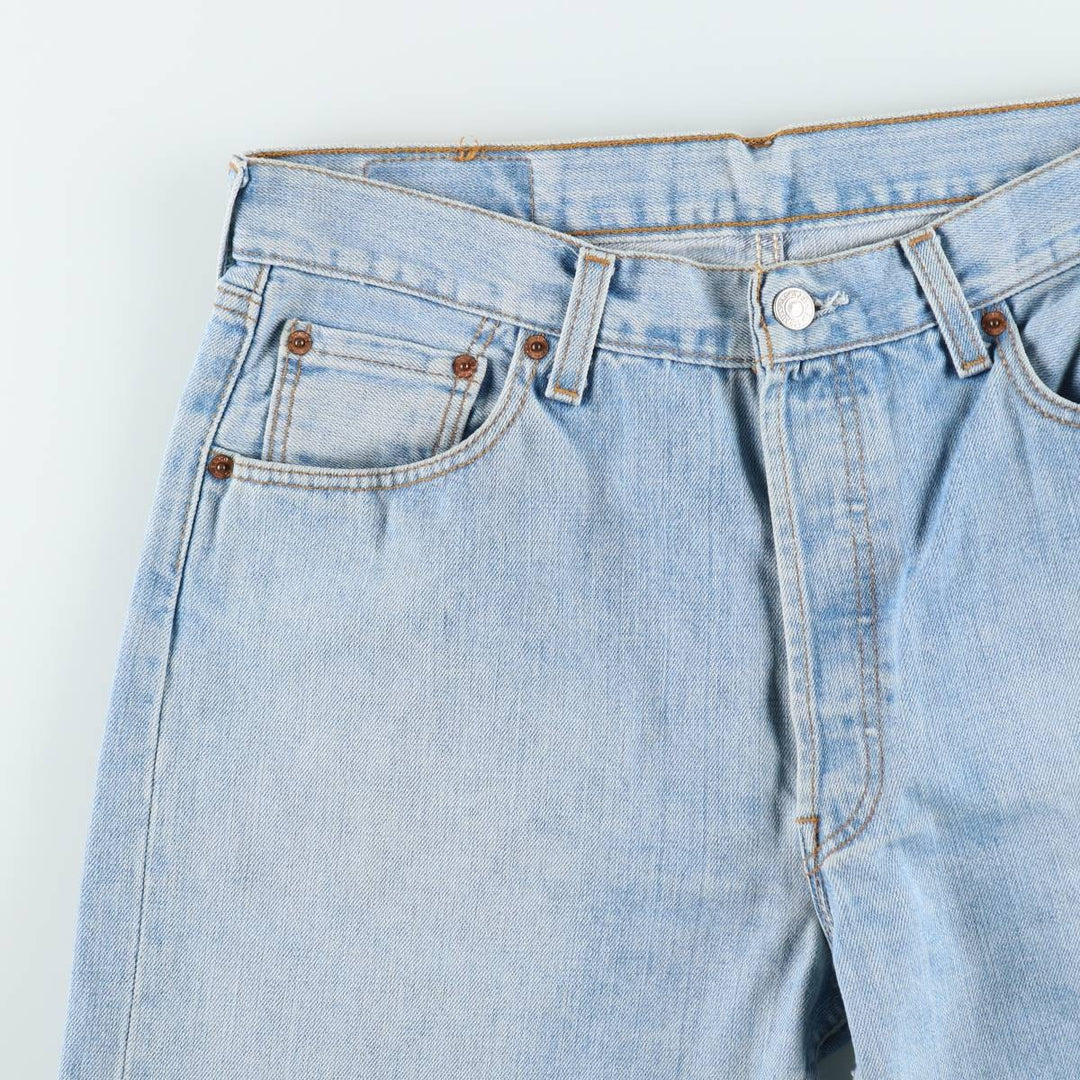 2000'S Levi's 00501-0106 Euro Model Straight Denim Pants, Made in England, Men's W33 (approx.) cotton blue type Vintage Second Hand