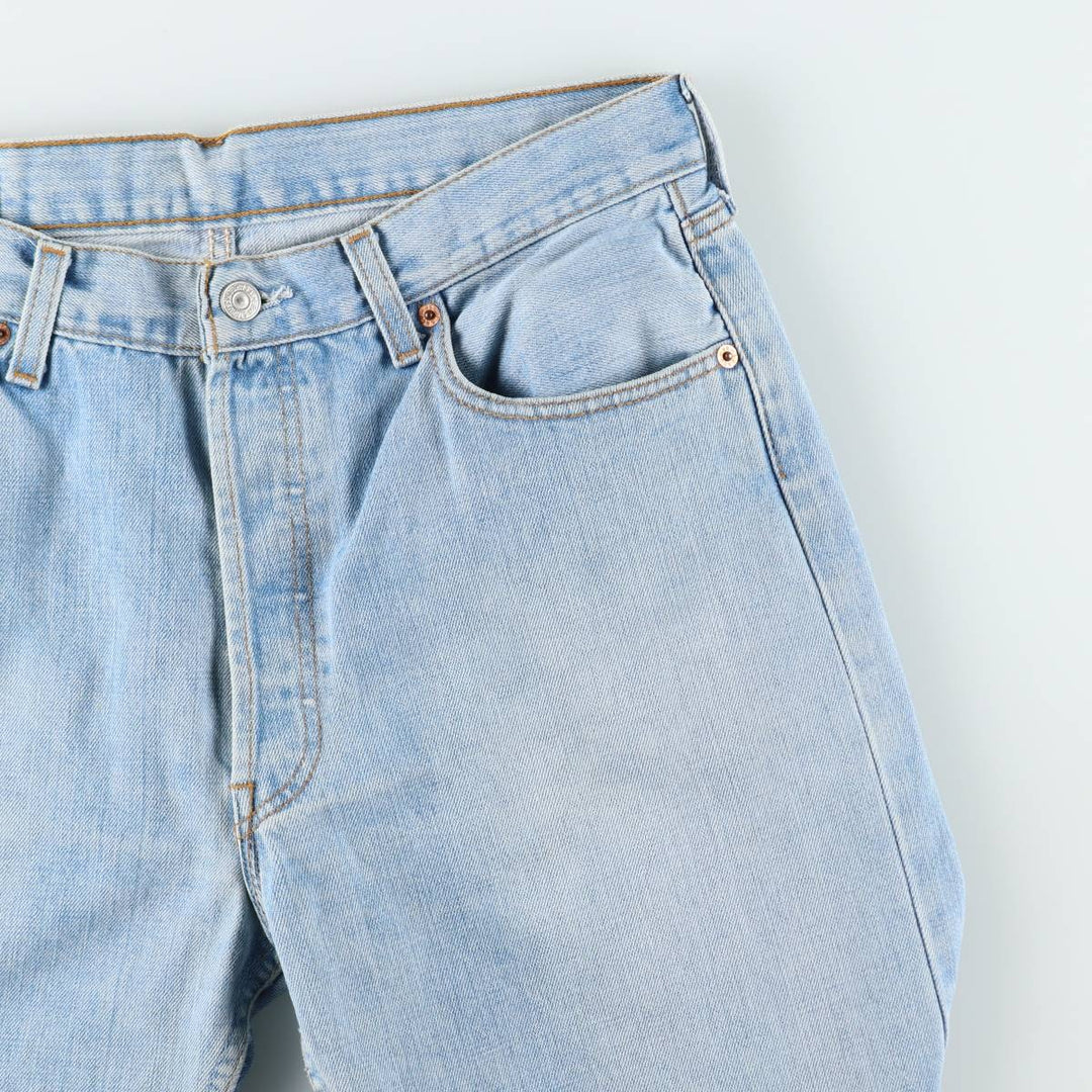 2000'S Levi's 00501-0106 Euro Model Straight Denim Pants, Made in England, Men's W33 (approx.) cotton blue type Vintage Second Hand