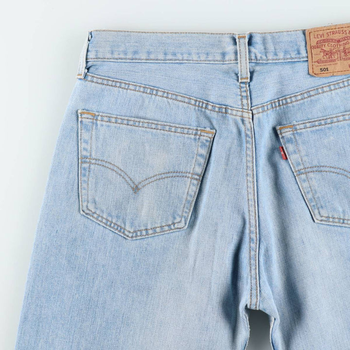 2000'S Levi's 00501-0106 Euro Model Straight Denim Pants, Made in England, Men's W33 (approx.) cotton blue type Vintage Second Hand