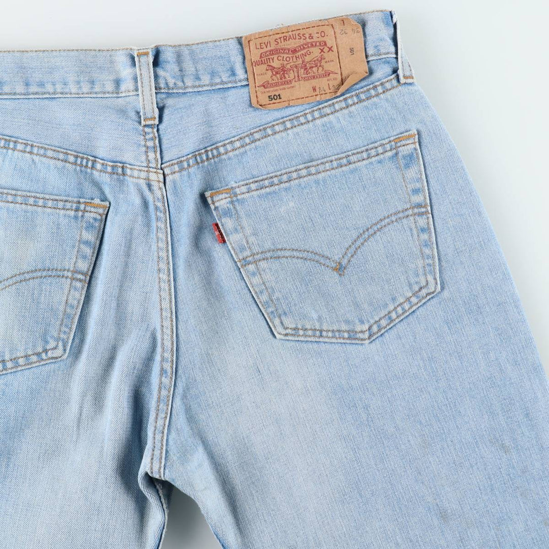 2000'S Levi's 00501-0106 Euro Model Straight Denim Pants, Made in England, Men's W33 (approx.) cotton blue type Vintage Second Hand