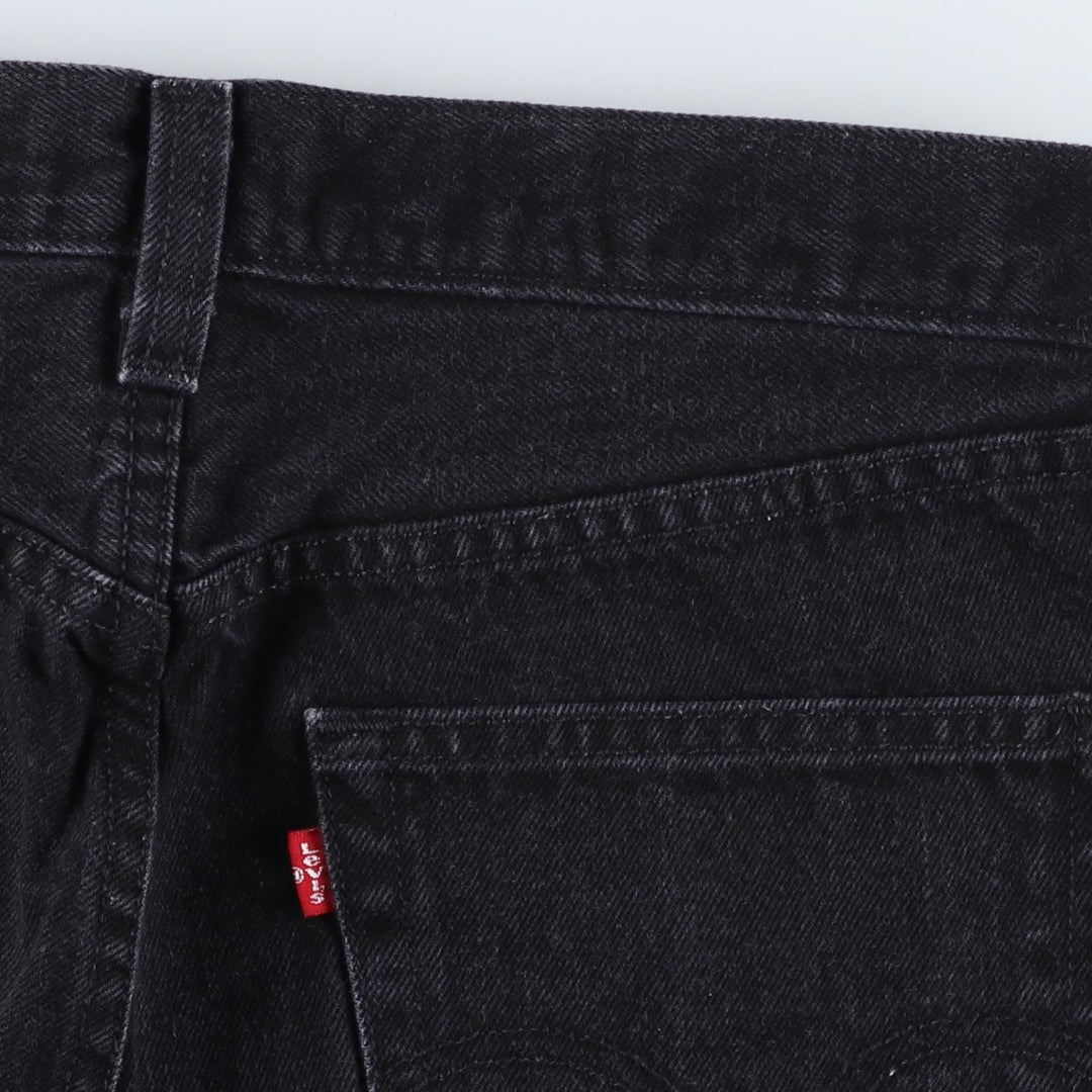 Levi's 501 Straight Leg Button-Fly Black Denim Straight Leg Jeans, Men's Size W31 (approx.) cotton black type Vintage Second Hand