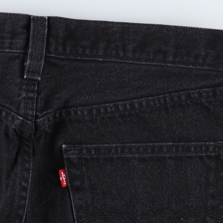 Levi's 501 Straight Leg Button-Fly Black Denim Straight Leg Jeans, Men's Size W31 (approx.) cotton black type Vintage Second Hand