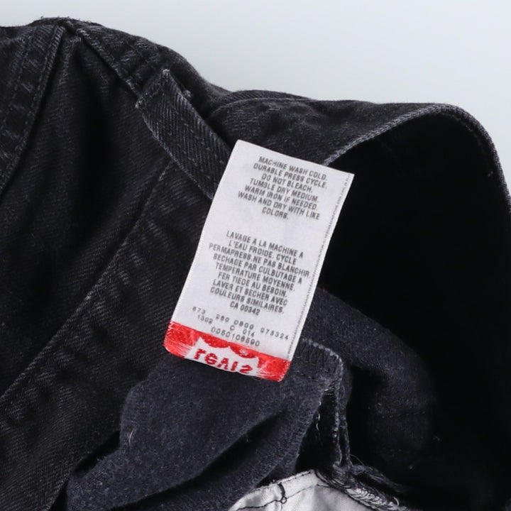 Levi's 501 Straight Leg Button-Fly Black Denim Straight Leg Jeans, Men's Size W31 (approx.) cotton black type Vintage Second Hand