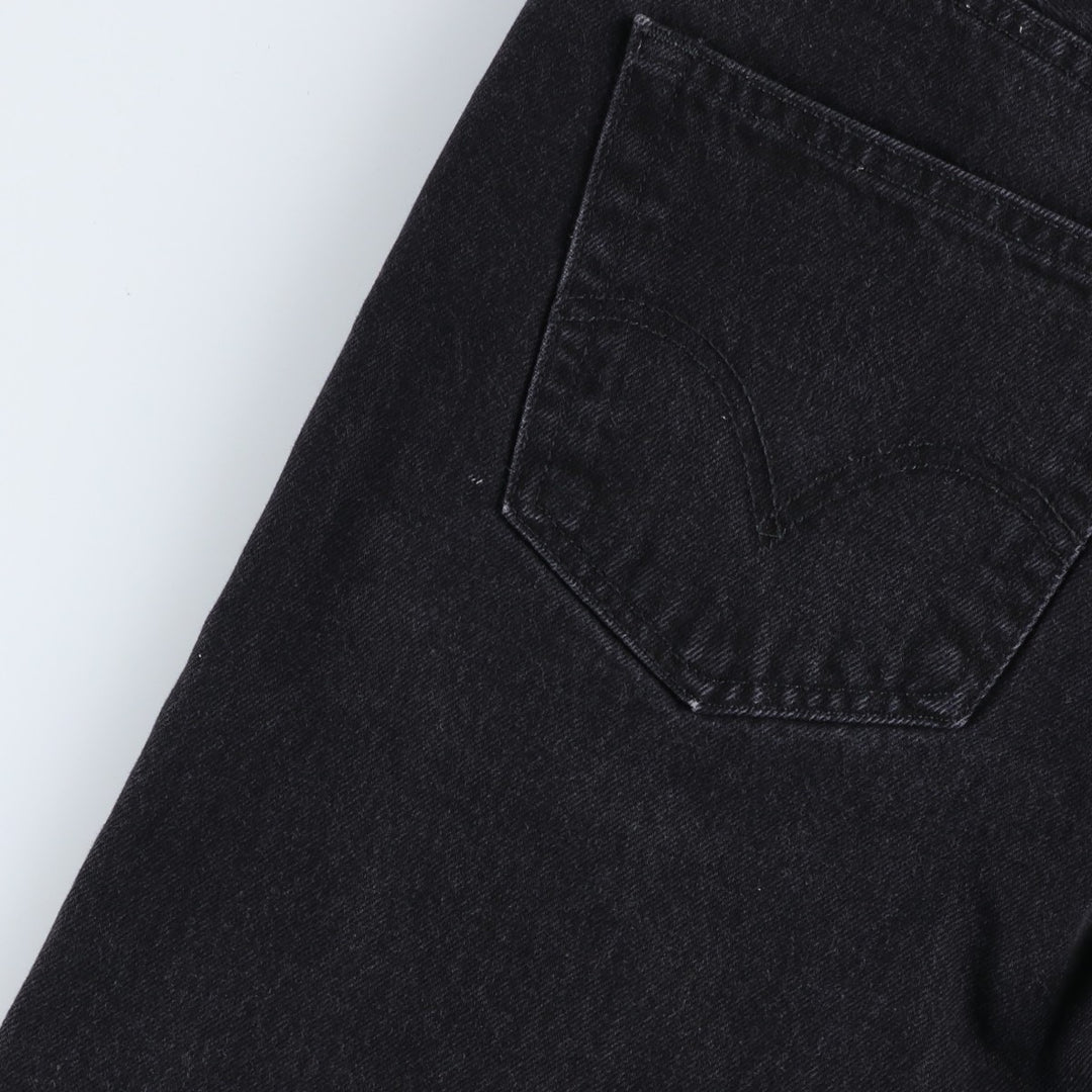 Levi's 501 Straight Leg Button-Fly Black Denim Straight Leg Jeans, Men's Size W31 (approx.) cotton black type Vintage Second Hand