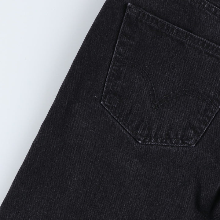 Levi's 501 Straight Leg Button-Fly Black Denim Straight Leg Jeans, Men's Size W31 (approx.) cotton black type Vintage Second Hand