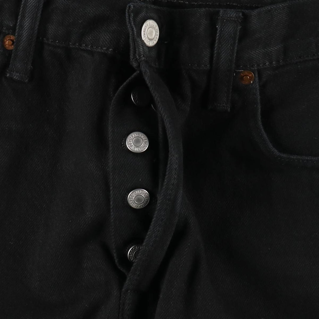 Levi's 501 Black Denim Straight Denim Pants for Men, W33 equivalent cotton black type Vintage Second Hand