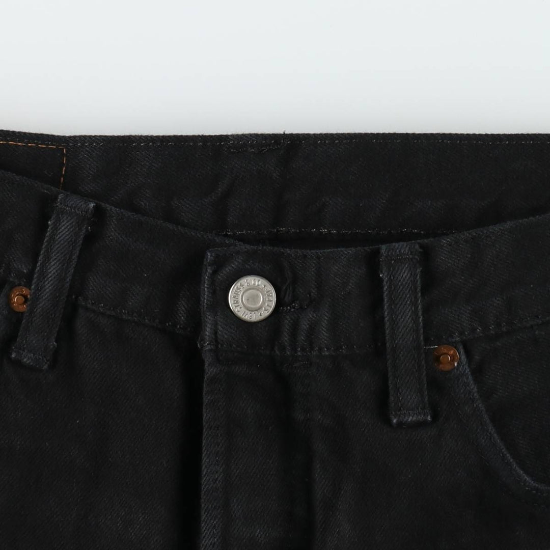 Levi's 501 Black Denim Straight Denim Pants for Men, W33 equivalent cotton black type Vintage Second Hand