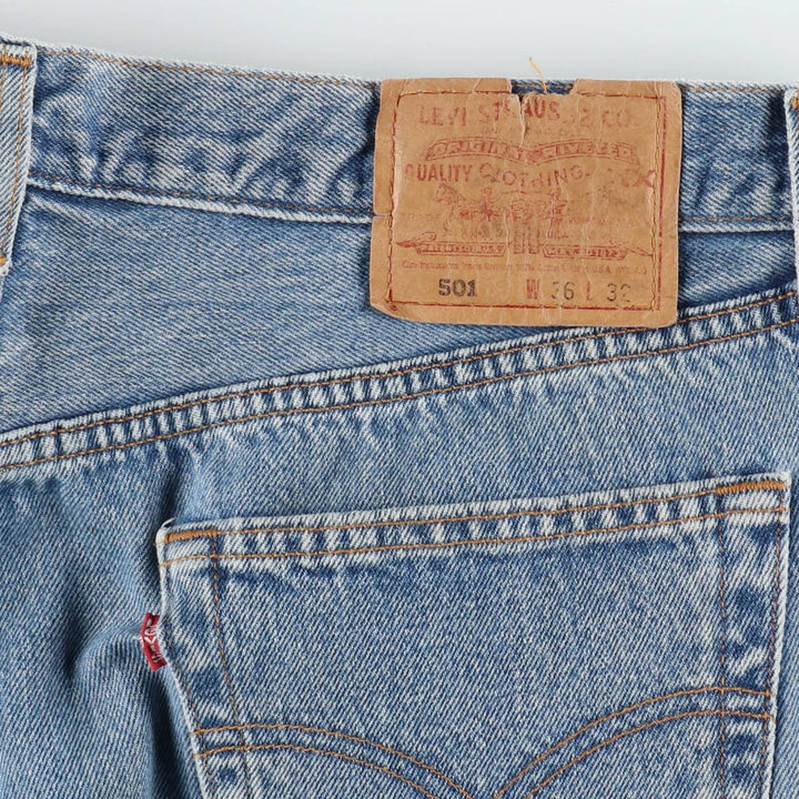 90'S Levi's 501-0193 Straight Denim Pants Made in USA Men's W36 Vintage cotton blue type Vintage Second Hand