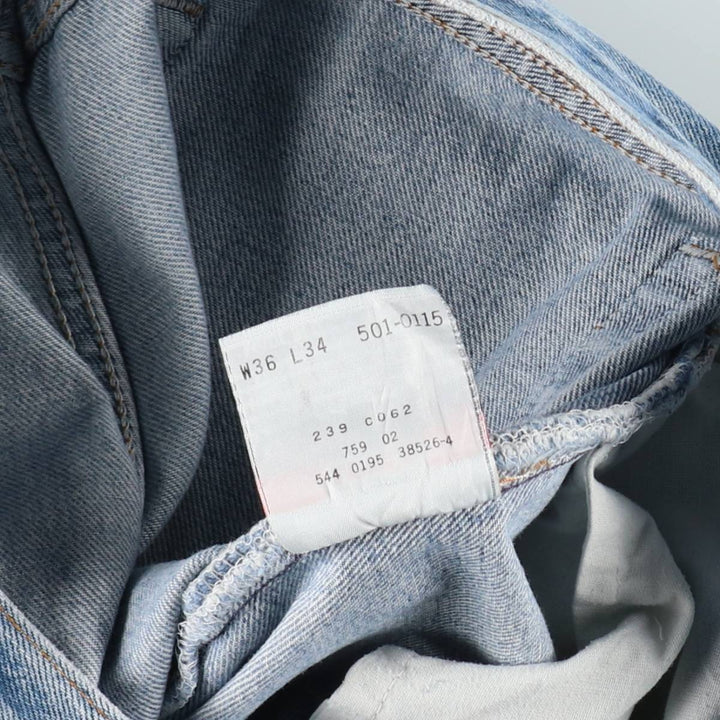 90'S Levi's 501-0115 Straight Denim Pants Made in USA Men's W34 Vintage cotton blue type Vintage Second Hand