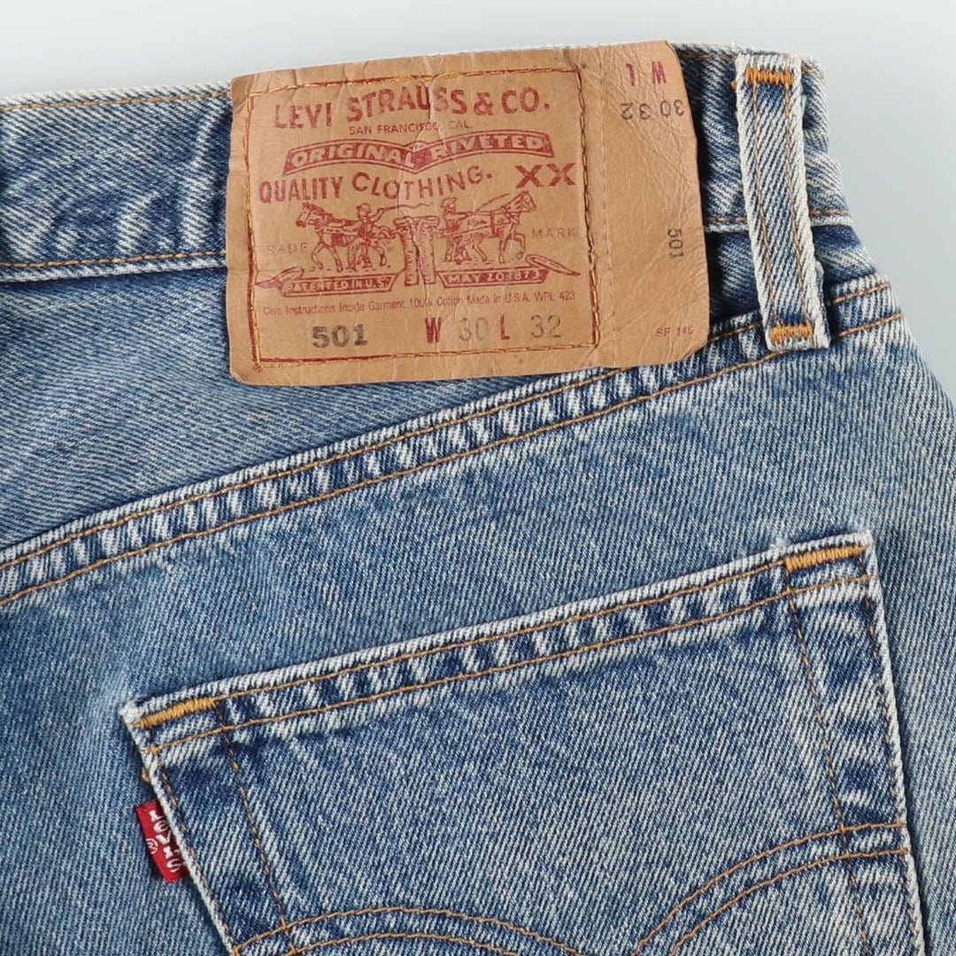 2000'S Levi's 6501-0193 Straight Denim Pants, Made in USA, Women's Size L (equivalent to W29) cotton blue type Vintage Second Hand