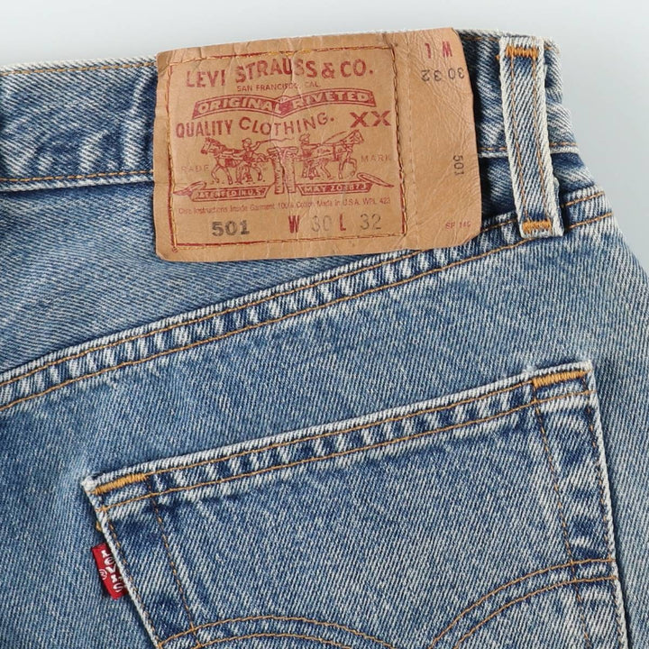 2000'S Levi's 6501-0193 Straight Denim Pants, Made in USA, Women's Size L (equivalent to W29) cotton blue type Vintage Second Hand