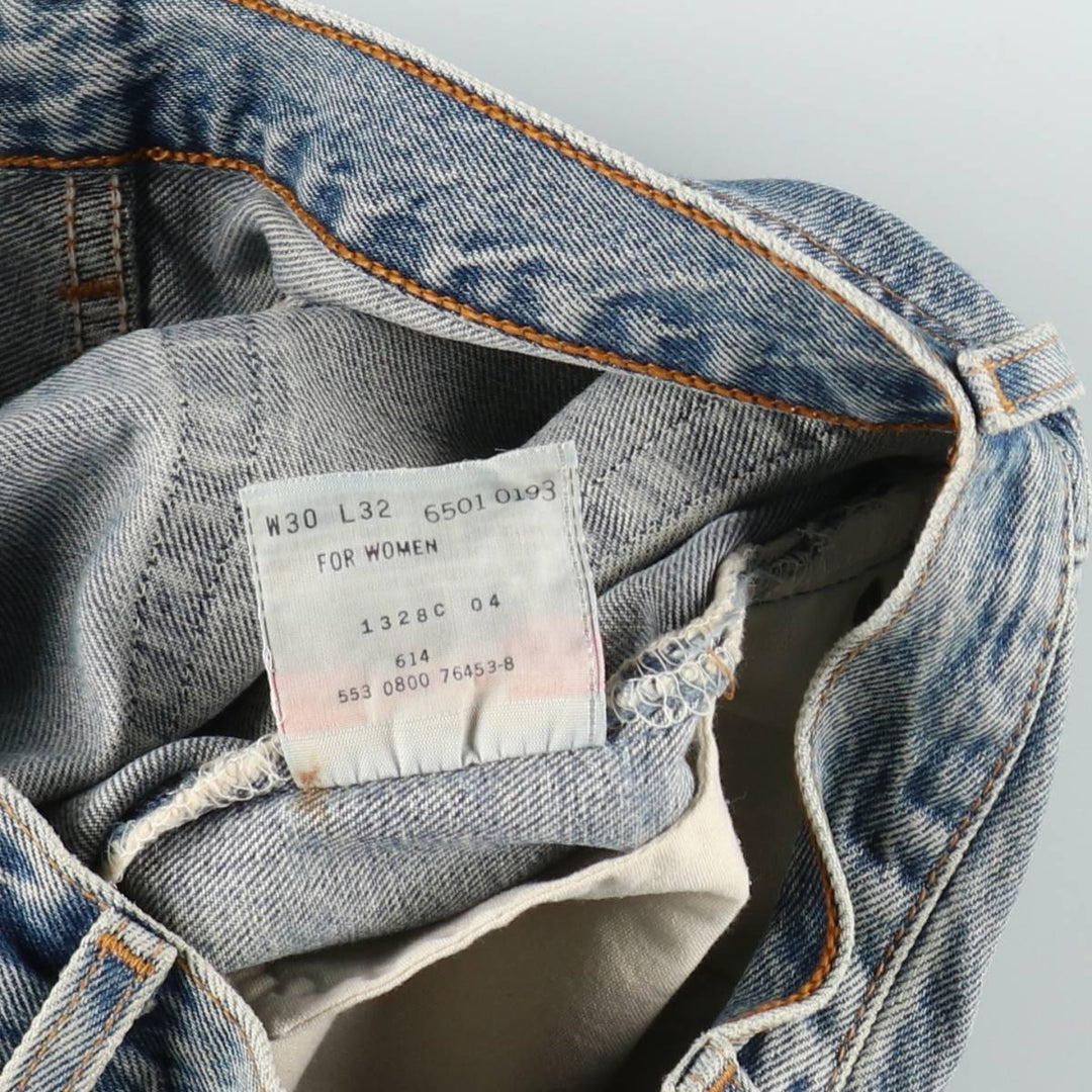 2000'S Levi's 6501-0193 Straight Denim Pants, Made in USA, Women's Size L (equivalent to W29) cotton blue type Vintage Second Hand