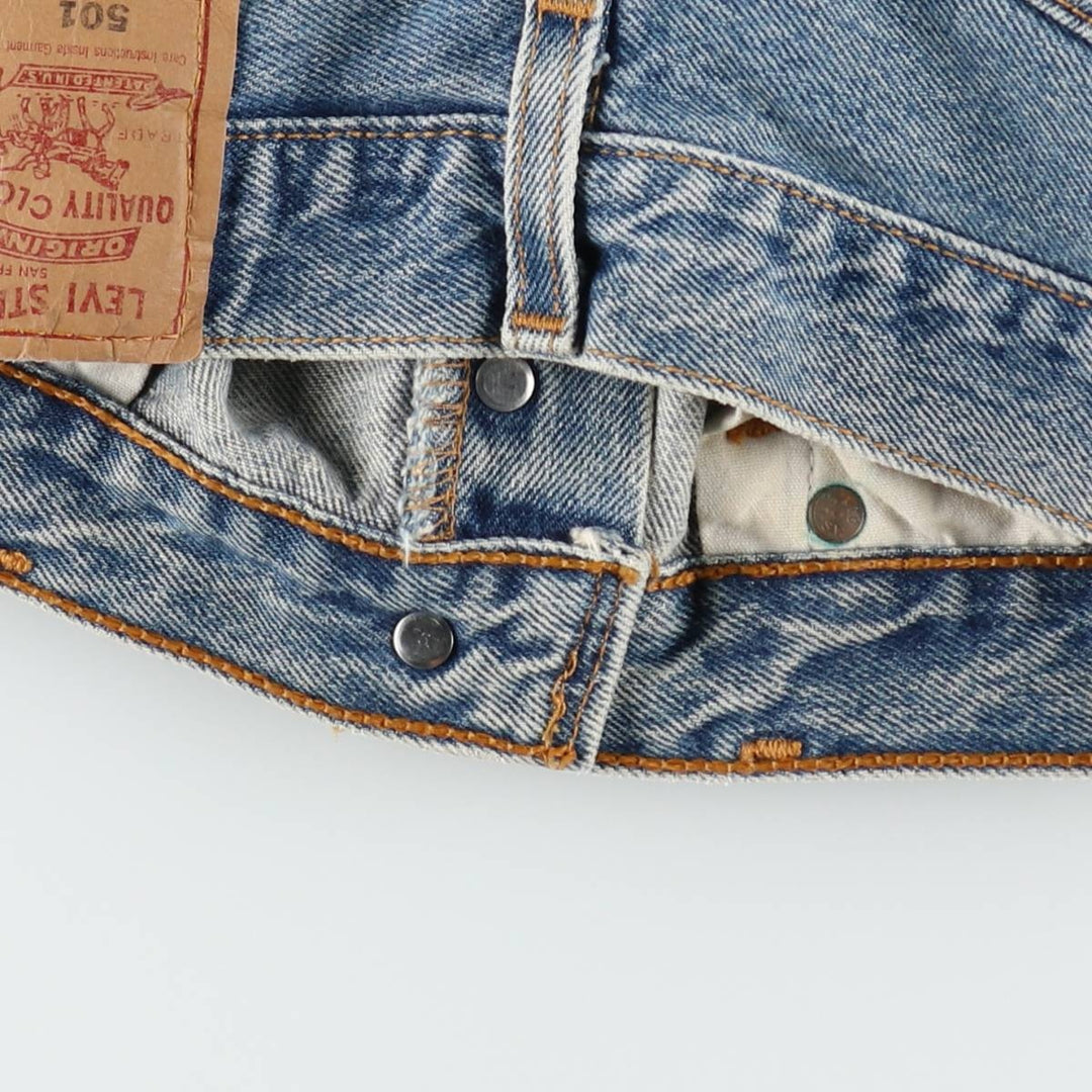2000'S Levi's 6501-0193 Straight Denim Pants, Made in USA, Women's Size L (equivalent to W29) cotton blue type Vintage Second Hand