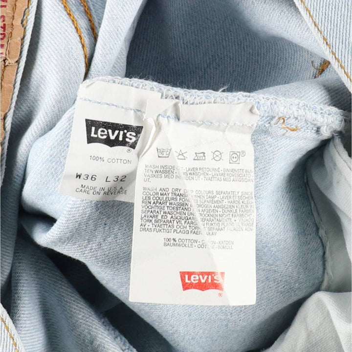 1990'S Levi's 501-5918 Straight Denim Pants, Made in USA, Men's Size W35 (approx.), Vintage cotton Blue type light blue Vintage Second Hand