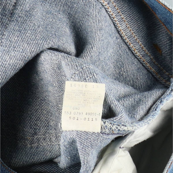 90'S Levi's 501-0115 Straight Denim Pants, Made in USA, Men's, W30, Vintage unclear blue type Vintage Second Hand