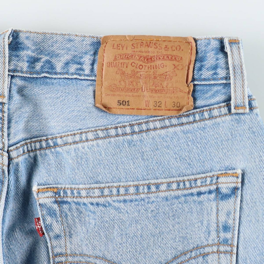 90'S Levi's 501-0134 Straight Denim Pants Made in USA Men's W32 Vintage cotton blue type Vintage Second Hand
