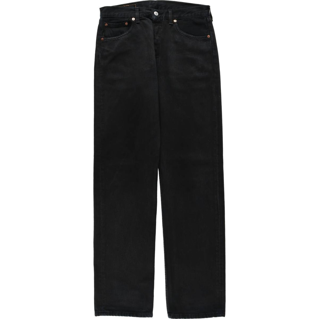 2000'S Levi's 0501-0165 Euro Model Black Denim Straight Leg Jeans, Men's W32 (approx.) cotton black type Vintage Second Hand
